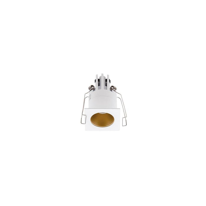 3W CEVON MINI ROUND DARK LIGHT 3000K Warm White D44 x 70mm - WHITE/GOLD - The Lighting Shop