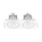 2x14W CRI97 Cevon Square Tilt/Rotate 3000K Warm White, Cutout 205x100mm - WHITE/WHITE - The Lighting Shop