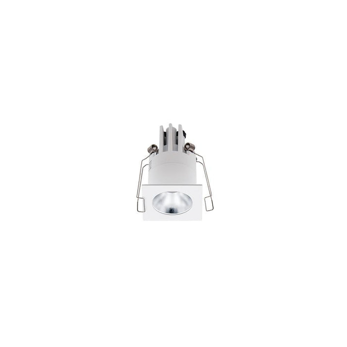 3W CEVON MINI ROUND DARK LIGHT 3000K Warm White D44 x 70mm - WHITE/SILVER - The Lighting Shop