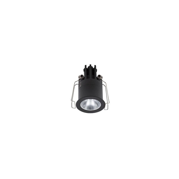3W CEVON MINI ROUND DARK LIGHT 3000K Warm White D44 x 70mm - BLACK/SILVER - The Lighting Shop