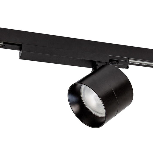 25W Black THREE CIRCUIT DIMMABLE TRACK SPOT 4000K Natural White D110mm * L95mm - The Lighting Shop