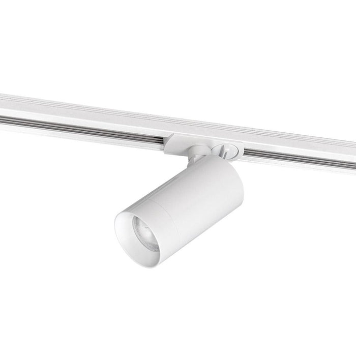 10W SINGLE CIRCUIT DIMMABLE TRACK SPOT 3000K Warm White, Length: D60mm x L117mm - WHITE - The Lighting Shop