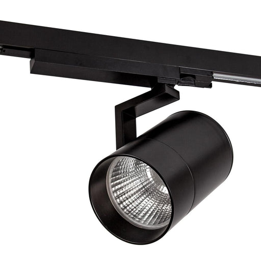 36W Black 4000K Natural White THREE CIRCUIT DIMMABLE TRACK SPOT D118mm x L181mm - The Lighting Shop