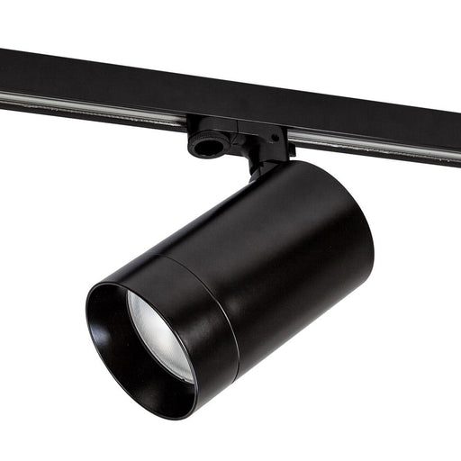 25W Black 4000 Natural White THREE CIRCUIT DIMMABLE TRACK SPOT - The Lighting Shop