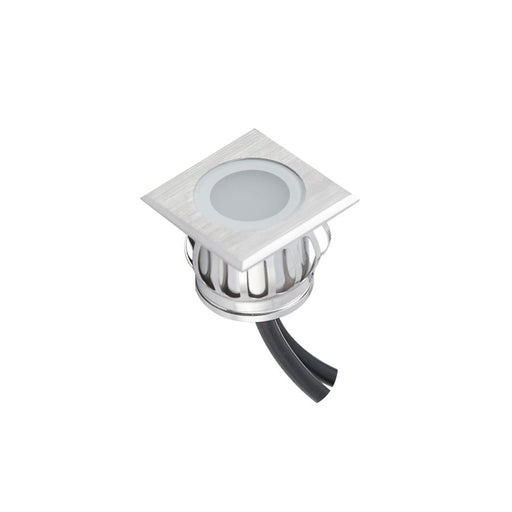 0.5W Square Exterior LED RECESSED EFFECT/DECK LIGHT SUPER WARM WHITE 2.7K Stainless Steel 35X35mm - The Lighting Shop