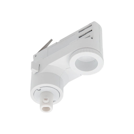TRACK 3 CIR MAINS ADAPTOR WITH CORD GRIP - WHITE - The Lighting Shop