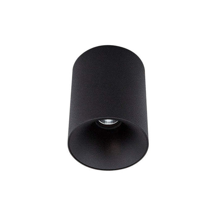 10W CEVON Dark Art Fixed Round 3000K Warm White Downlight - BLACK&BLACK - The Lighting Shop