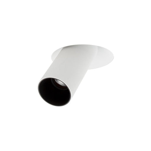 CEVON 10W DARK ART TRIMLESS TUBE CRI97+3000K Warm White, Cutout 130mm - WHITE/MATT BLACK - The Lighting Shop
