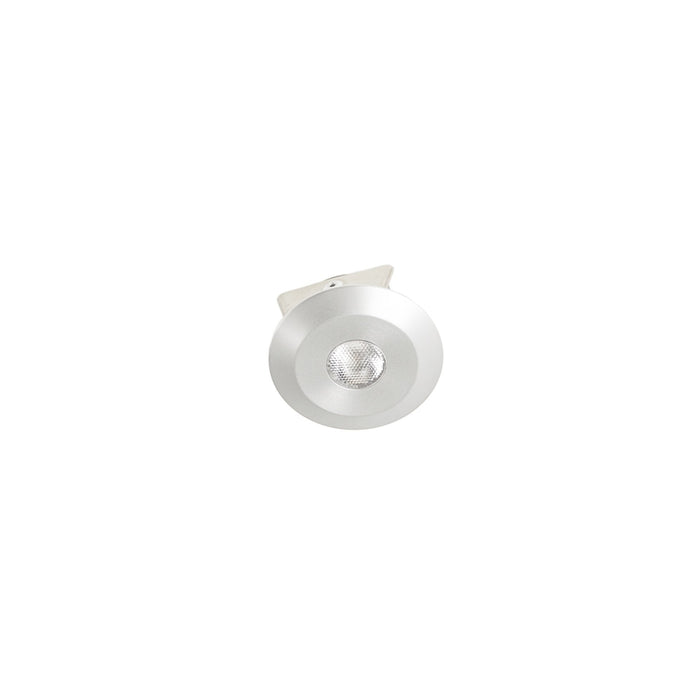 1.2W 3000K WARM WHITE MINI FIXED ROUND ULTRA SHALLOW D42 * H12mm - BRUSHED ALUMINUM - The Lighting Shop