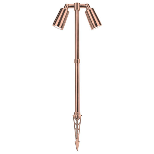 7W DIMMABLE LANDSCAPE SPOT -TALL SPIKE DOUBLE | 2700K SUPER WARM WHITE - COPPER - The Lighting Shop