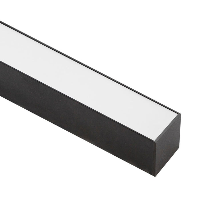 (Aluminium Profile) Medium Surface Mount/Suspended - Black - The Lighting Shop