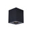 10W CEVON Dark Art Tilt/Rotate Square 3000K Warm White Downlight - BLACK&BLACK - The Lighting Shop