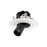 CEVON 10W DARK ART TRIMLESS TUBE CRI97+3000K Warm White, Cutout 130mm - BLACK/HIGH GLOSS BLACK - The Lighting Shop
