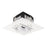 CEVON 11W DARK ART TILT/ROTATE TRIMLESS SQUARE CRI97+ 3000K Warm White, Cutout 130 x 130 - WHITE/WHITE - The Lighting Shop