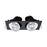 2x14W CRI97 Cevon Square Tilt/Rotate 3000K Warm White, Cutout 205x100mm - BLACK/SILVER - The Lighting Shop