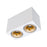 2x10W CEVON Dark Art Tilt/Rotate Twin 3000K Warm White Downlight - WHITE&GOLD - The Lighting Shop