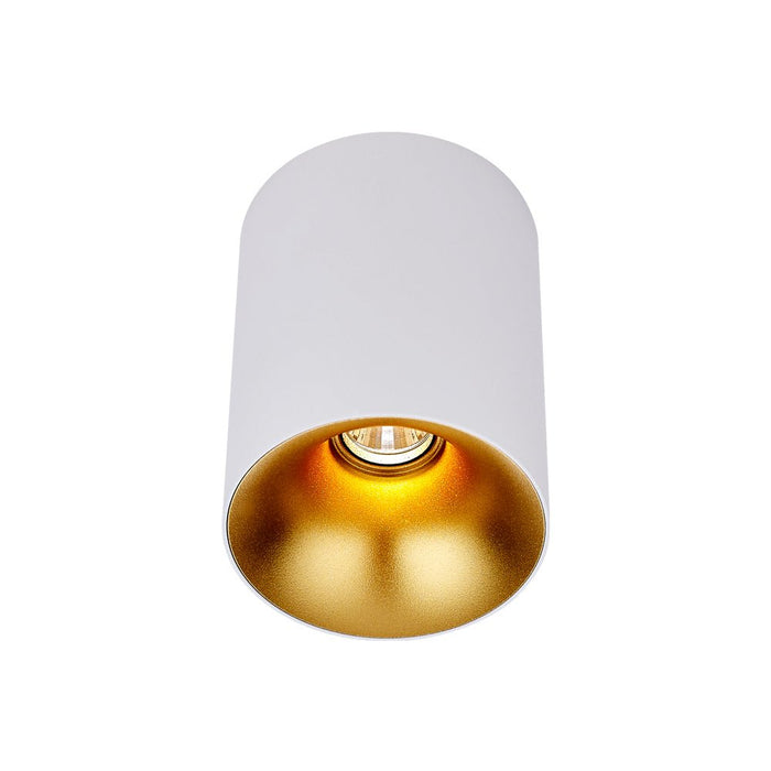 10W CEVON Dark Art Fixed Round 3000K Warm White Downlight - WHITE&GOLD - The Lighting Shop
