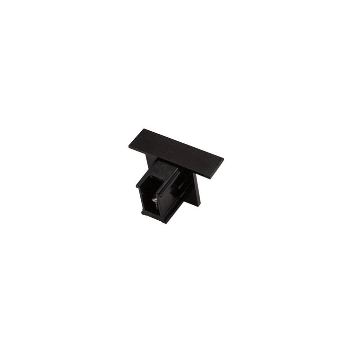 TRACK 3 CIRCUIT END CAP - RECESSED - BLACK/WHITE - The Lighting Shop